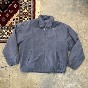 Vintage Winner Mate Jacket Mens Large Blue Bomber Water Resistant Full Zip